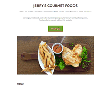 Tablet Screenshot of jerrysgourmetfoods.com